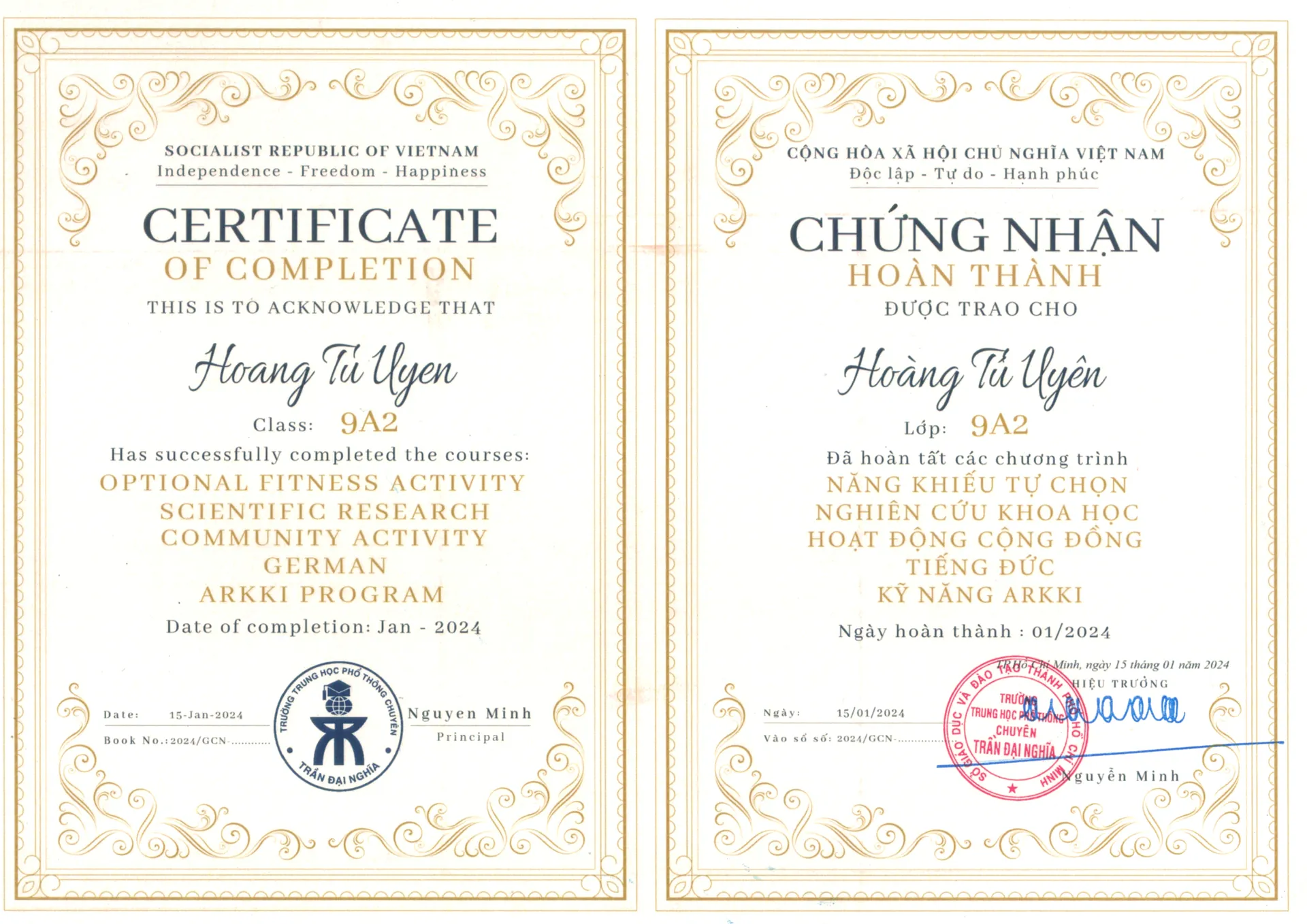 Beyond the classroom — certificate 1